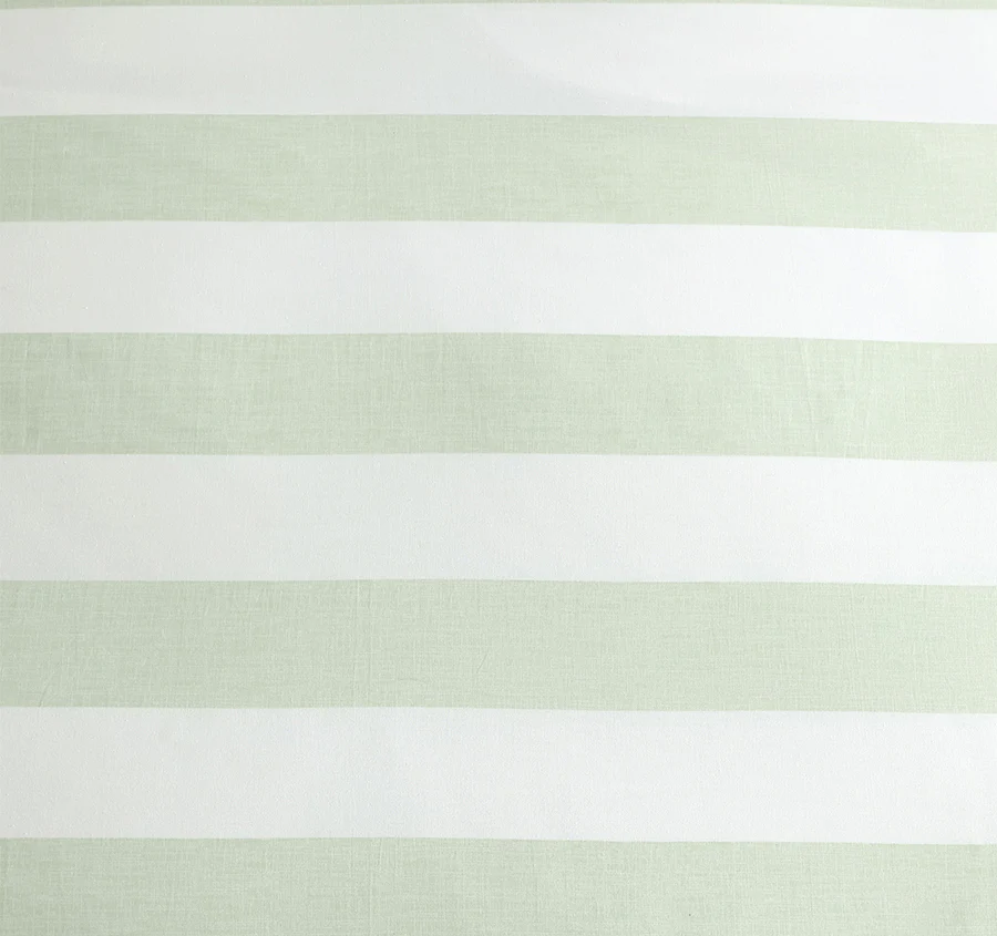Awning Stripe Quilt Cover Set Range Sage - Image 2