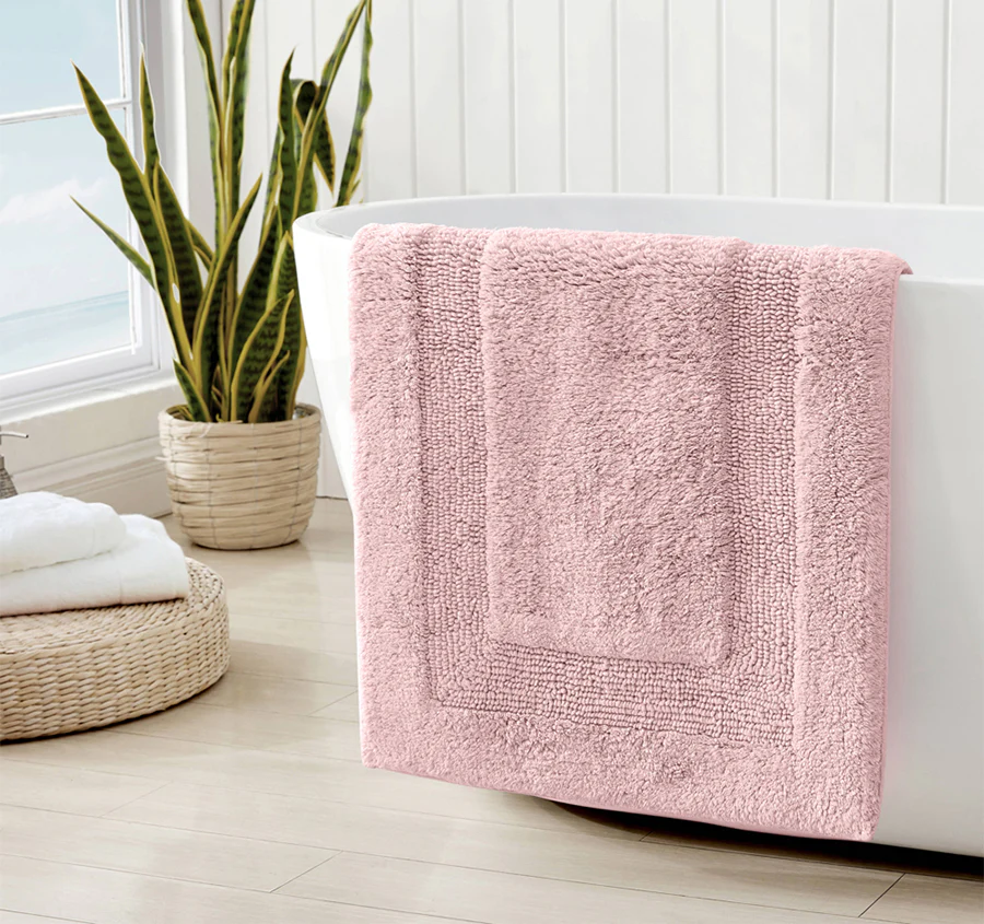Longbranch 2800GSM Cotton Bath Mat Range Petal Pink - Image 6