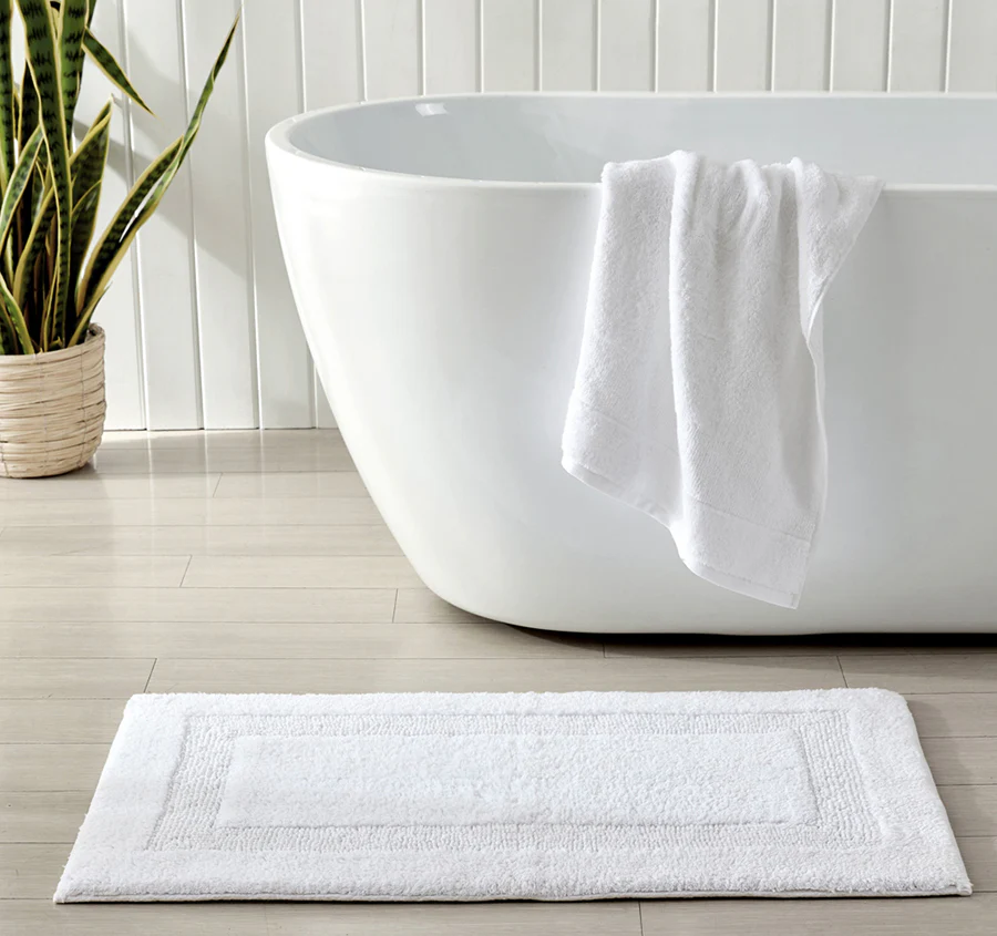 Longbranch 2800GSM Cotton Bath Mat Range White - Image 5