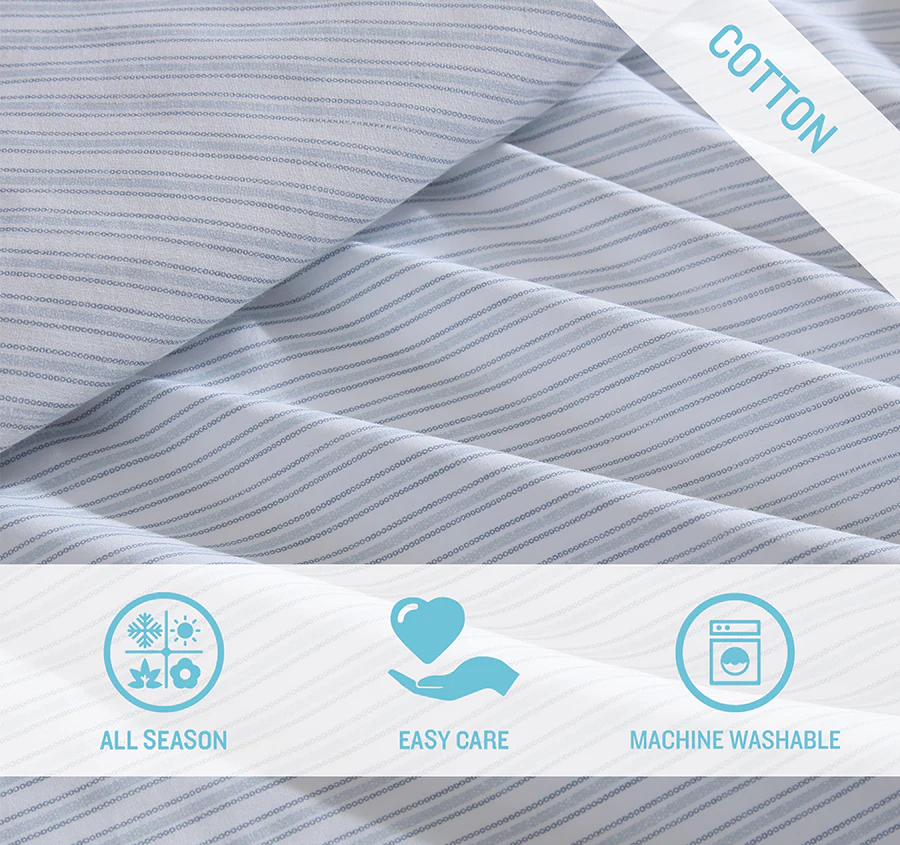 Relax Stripe Sheet Set Range Blue - Image 5