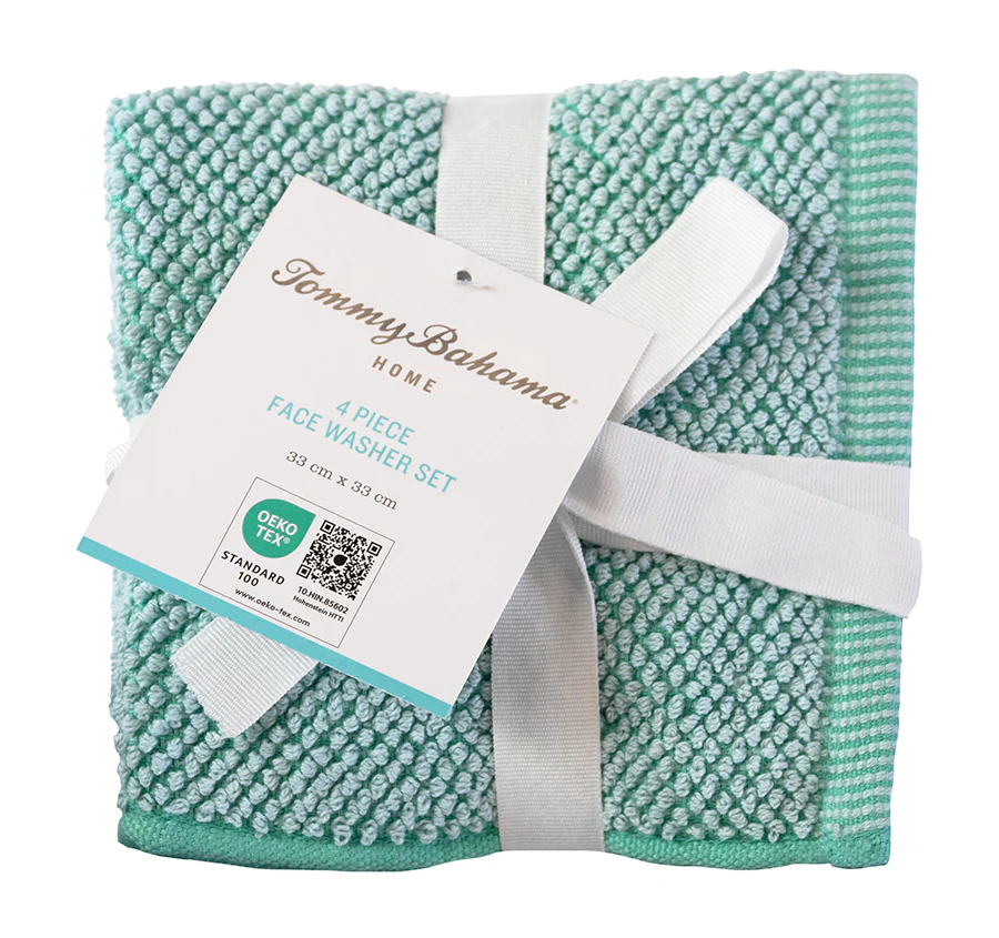 Washed Pebble Bath Towel Range Ice Blue and Aqua - Image 3