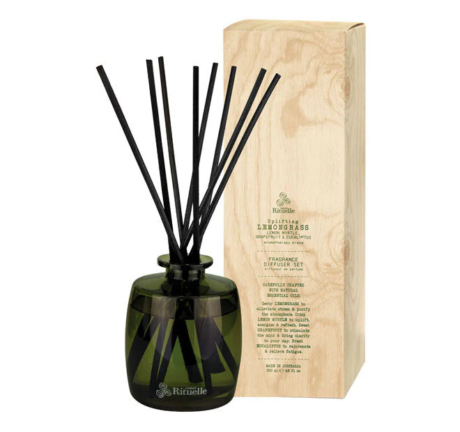 Flourish Organics 220ml Diffuser Set Lemongrass