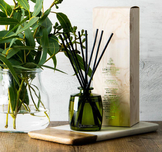 Flourish Organics 220ml Diffuser Set Lemongrass - Image 2