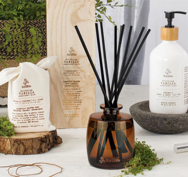 Flourish Organics 220ml Diffuser Set Vanilla - Image 2