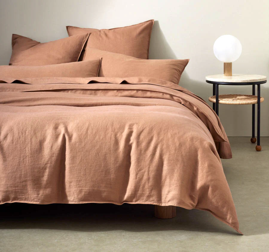 Ravello Linen Quilt Cover Range Biscuit