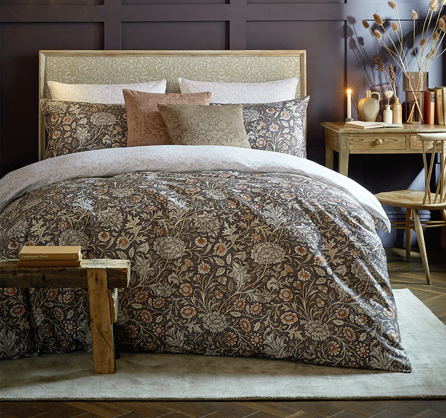 Double Bough Quilt Cover Set Range Heather